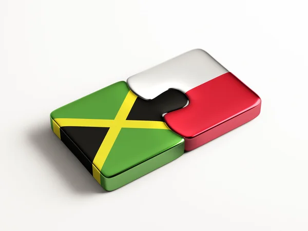 Poland Jamaica  Puzzle Concept — Stock Photo, Image