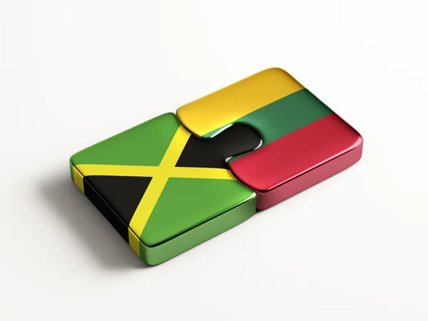 Lithuania Jamaica  Puzzle Concept — Stock Photo, Image