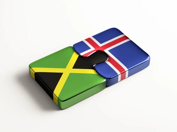 IJsland Jamaica puzzel Concept — Stockfoto