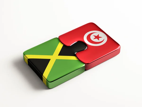 チュニジア ジャマイカ パズル コンセプト — ストック写真