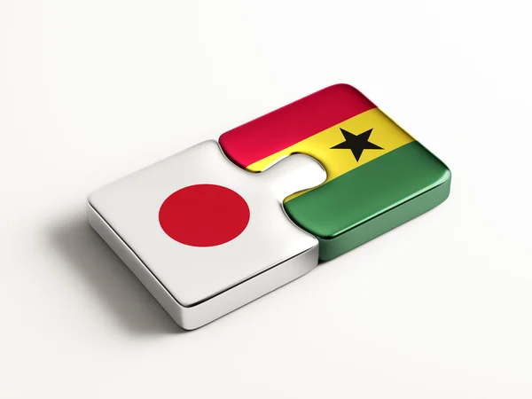 Japón Ghana Puzzle Concept —  Fotos de Stock