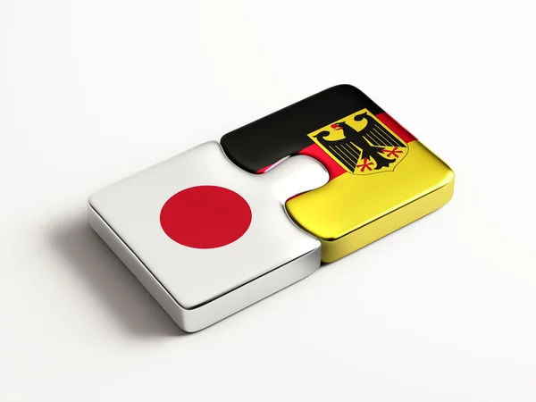 Japón Alemania Puzzle Concepto — Foto de Stock