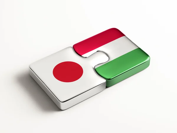 Japan Hongarije puzzel Concept — Stockfoto