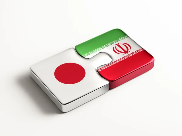 Japan Iran  Puzzle Concept — Stock Photo, Image