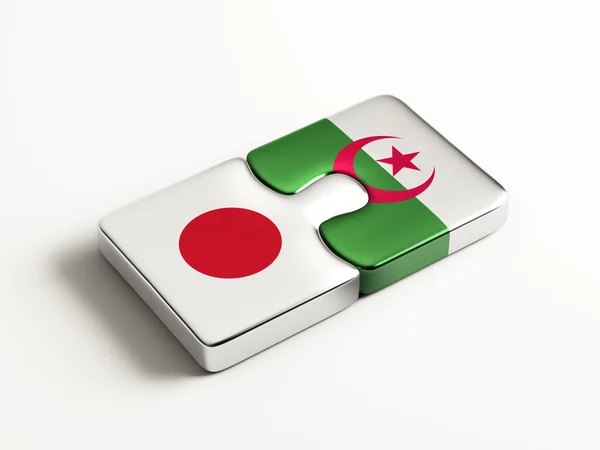 Algerije Japan puzzel Concept — Stockfoto