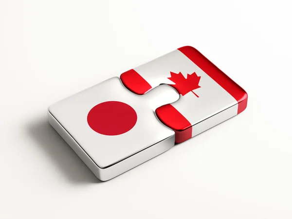 Καναδά Ιαπωνία παζλ έννοια — Φωτογραφία Αρχείου
