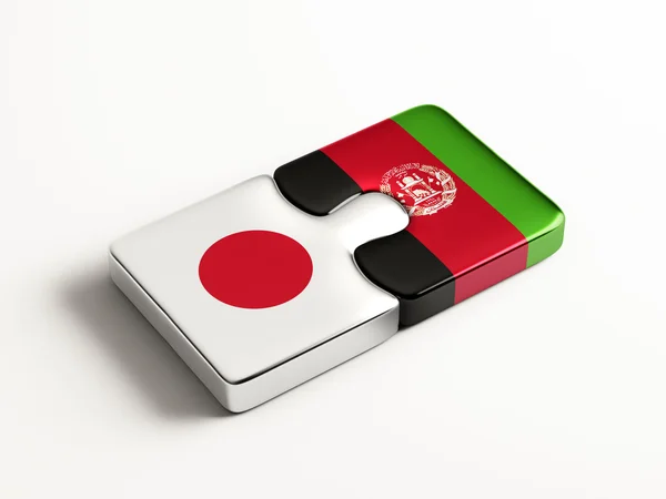 Afghanistan Japan Puzzle Concept — Stock Photo, Image