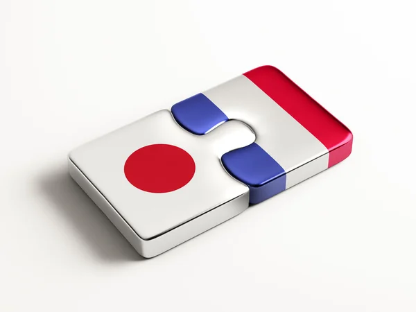 Frankreich Japan Puzzle-Konzept — Stockfoto