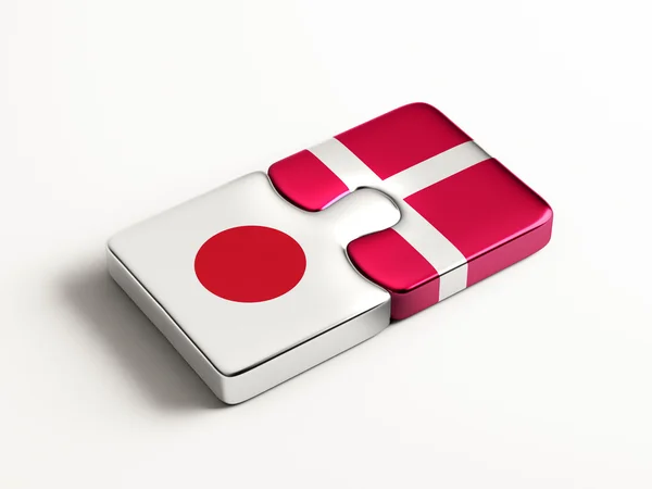 Denmark Japan  Puzzle Concept — Stock Photo, Image