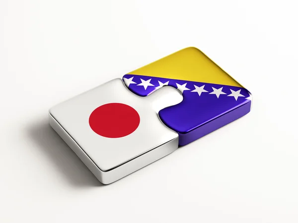 Bosnia and Herzegovina Japan  Puzzle Concept — Stock Photo, Image