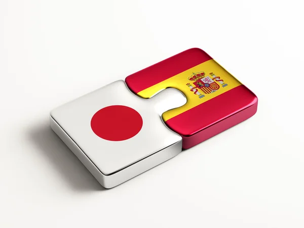 Spain Japan  Puzzle Concept — Stock Photo, Image