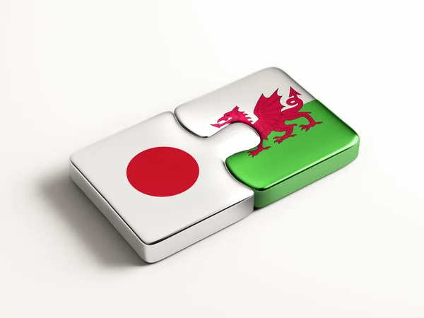 Wales Japan puzzel Concept — Stockfoto