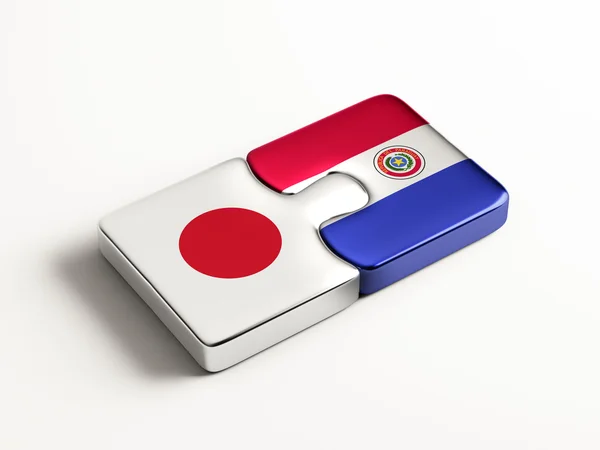 Paraguay Japan pussel koncept — Stockfoto