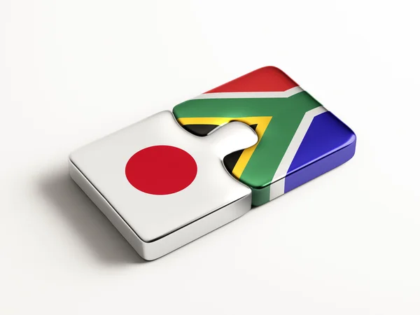 Sydafrika Japan Puzzle Concept - Stock-foto