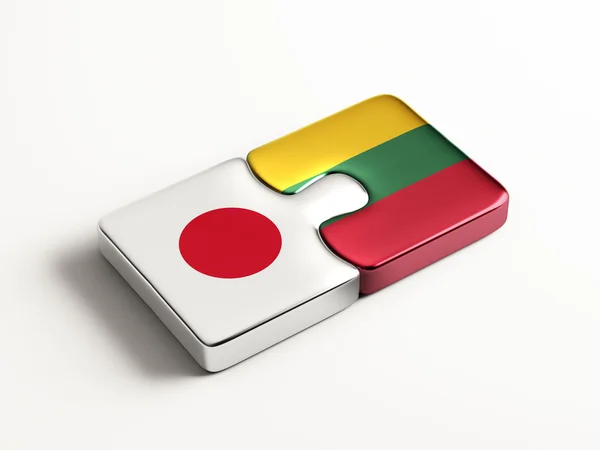Lithuania Japan  Puzzle Concept — Stock Photo, Image