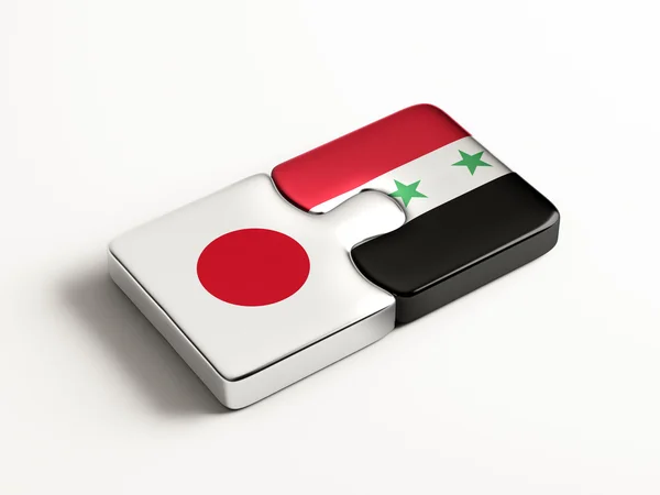 Suriye Japonya bulmaca kavramı — Stok fotoğraf