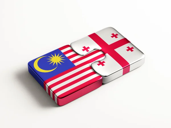 Malaysia Georgia  Puzzle Concept — Stock Photo, Image