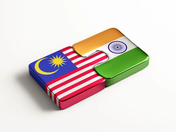 Malaysia Índia Puzzle Concept — Fotografia de Stock