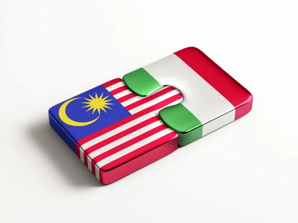 Malaysia Italien Puzzle-Konzept — Stockfoto