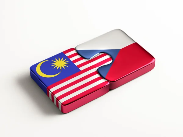 Tschechische Republik Malaysia Puzzle-Konzept — Stockfoto