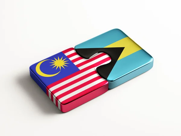 Bahamas Malaysia Puzzle-Konzept — Stockfoto