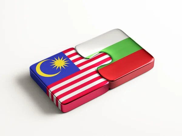 Bulgária Malaysia Puzzle Concept — Fotografia de Stock