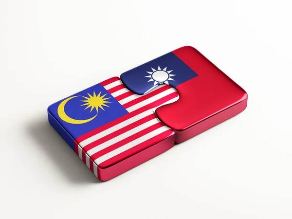 Taiwan Malaysia  Puzzle Concept — Stock Photo, Image