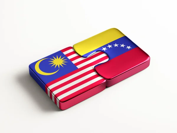 Venezuela Malaysia Puzzle-Konzept — Stockfoto