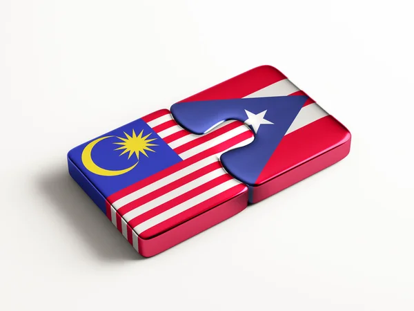 Puerto rico malaysia puzzle-konzept — Stockfoto