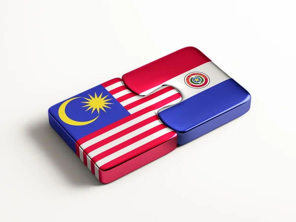 Paraguay Malaysia Puzzle-Konzept — Stockfoto