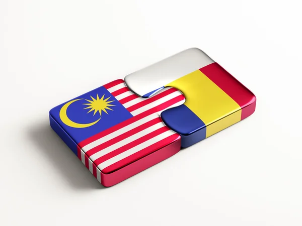 Romania Malaysia  Puzzle Concept — Stock Photo, Image