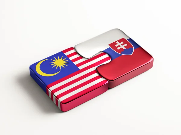 Slowakei Malaysia Puzzle-Konzept — Stockfoto