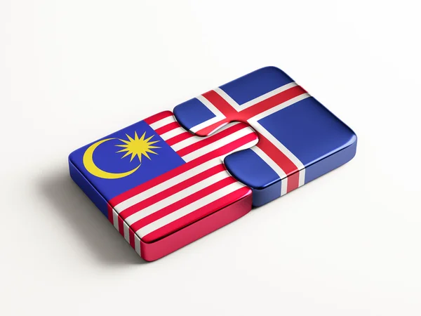 Iceland Malaysia  Puzzle Concept — Stock Photo, Image