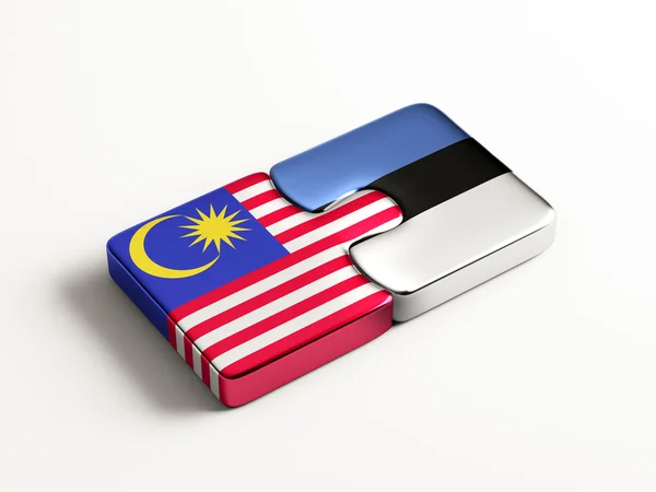 Estland Malaysia Puzzle-Konzept — Stockfoto