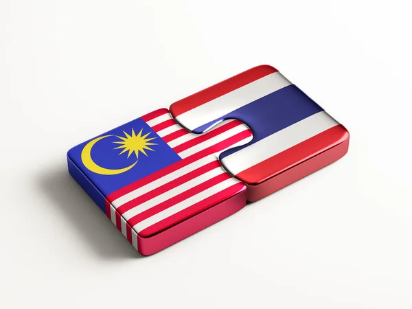 Thailand Malaysia Puzzle-Konzept — Stockfoto