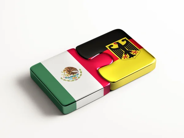 Germany  Mexico Puzzle Concept — Stock Photo, Image