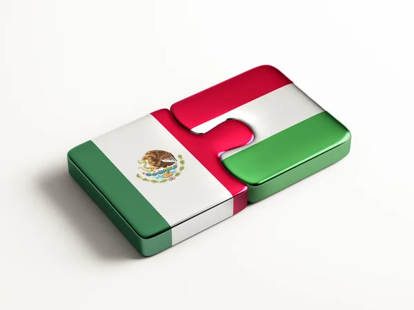 Ungern Mexiko pussel koncept — Stockfoto