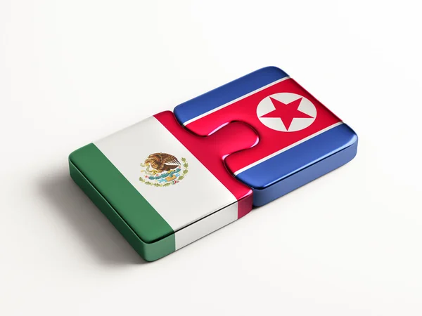Corea del Norte México Puzzle Concept —  Fotos de Stock