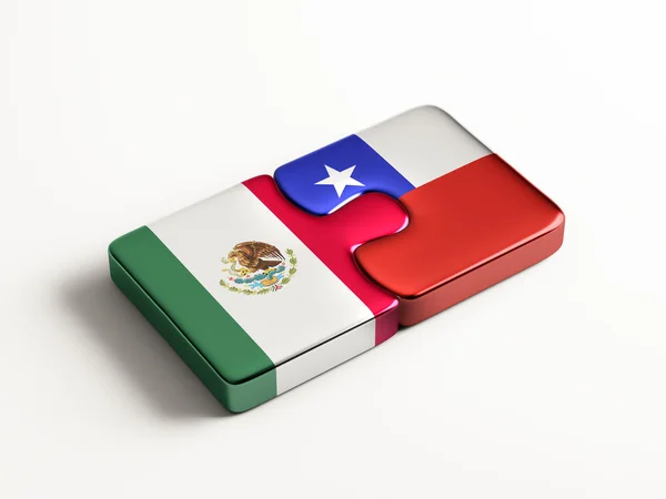 Chile México Puzzle Concept — Foto de Stock