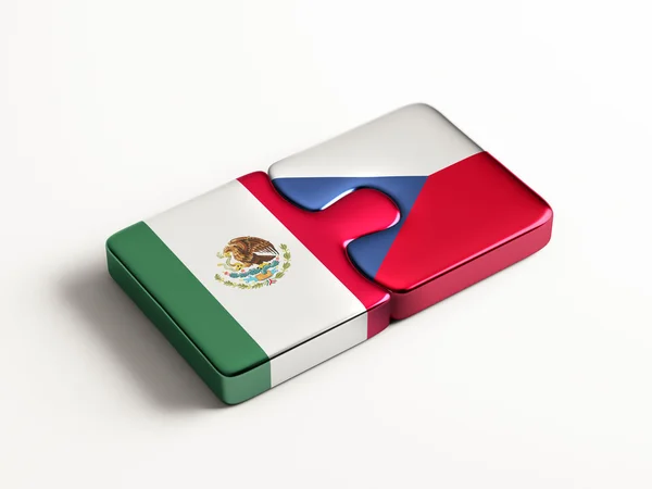 República Checa México Puzzle Concepto — Foto de Stock