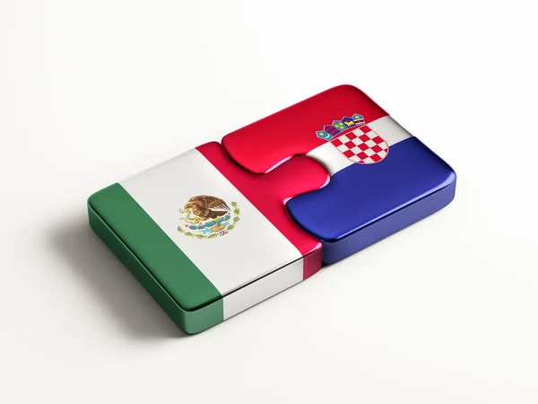 Kroatië Mexico puzzel Concept — Stockfoto