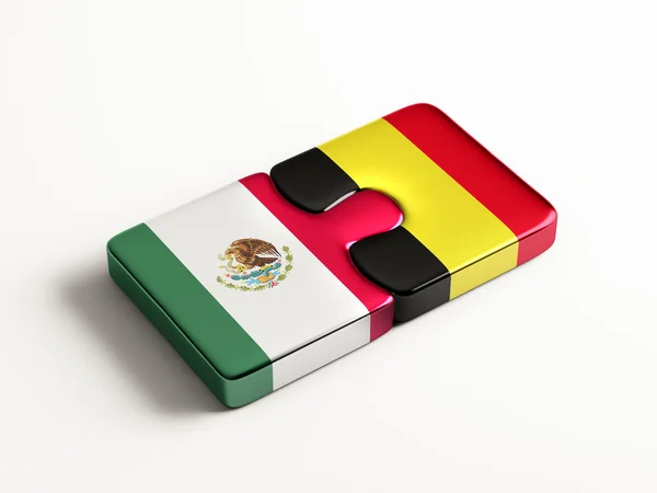 Belgio Messico Puzzle Concept — Foto Stock