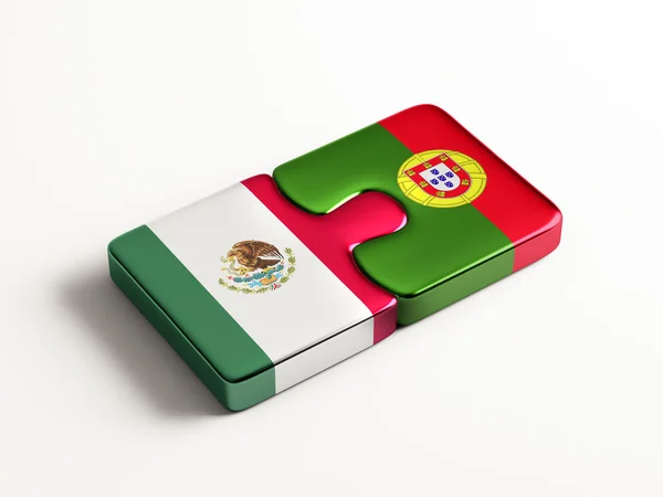 Portugal México Puzzle Concept — Foto de Stock