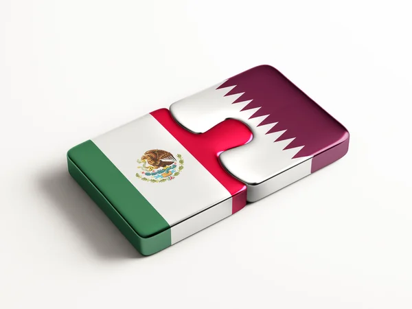 Qatar Mexico  Puzzle Concept — Stock Photo, Image