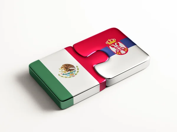 Serbia México Puzzle Concept —  Fotos de Stock
