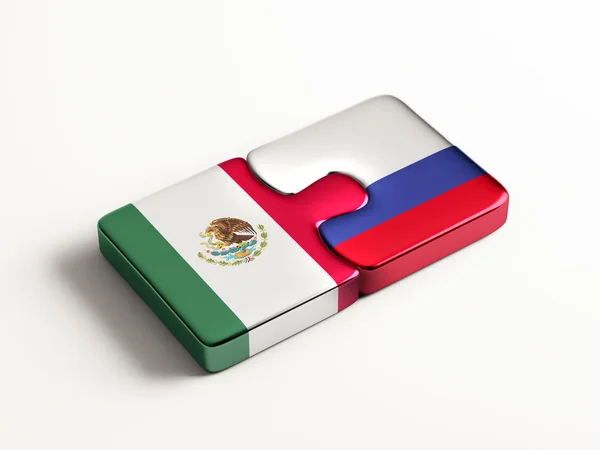 Rusia México Puzzle Concepto — Foto de Stock