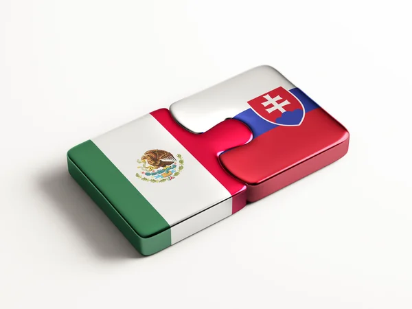Slovakien Mexiko pussel koncept — Stockfoto