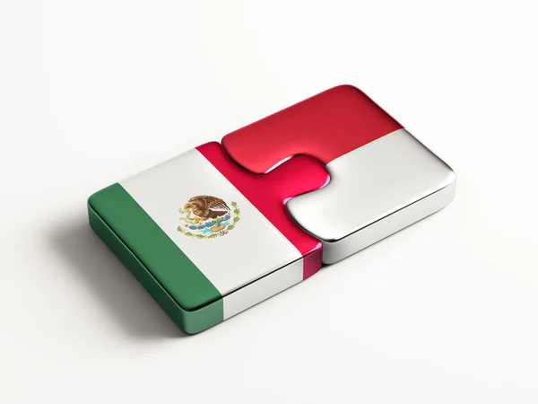 인도네시아 멕시코 퍼즐 개념 — 스톡 사진