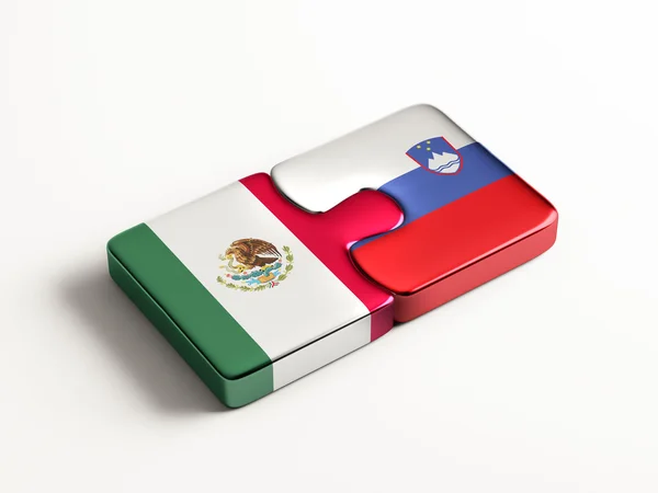 Slovenia Mexico Puzzle Concept — Stock Photo, Image