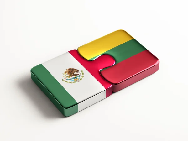 Lituania México Puzzle Concept — Foto de Stock
